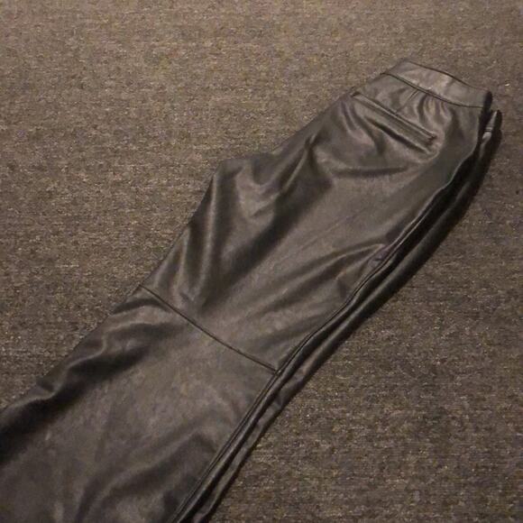 SPANX Brand Women's Large Black Leather-Like Flare Pant Pull On Size 10-12 - Picture 6 of 6